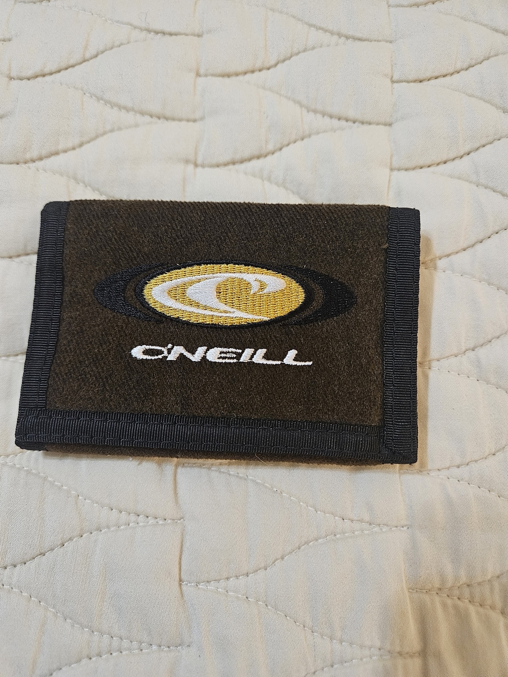 New O'Neill Brown Wallet with Yellow and White Logo